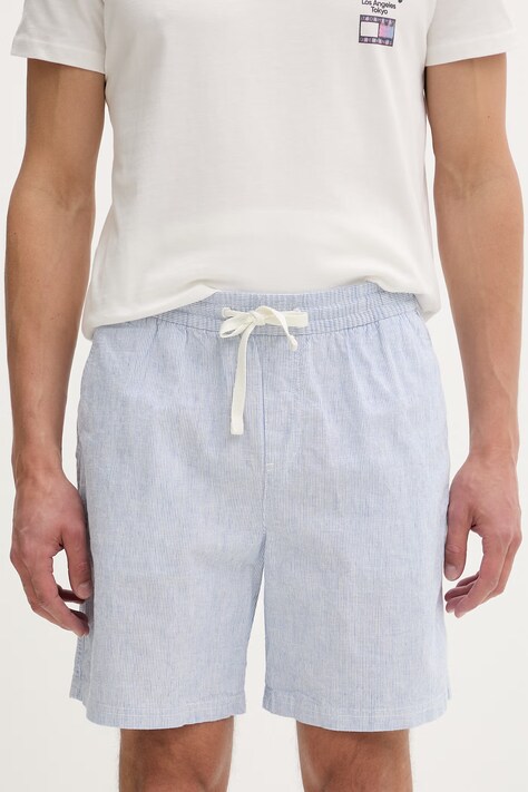 Tommy Jeans szorty chino męskie bawełniane z elastanem niebieskie DM0DM22827