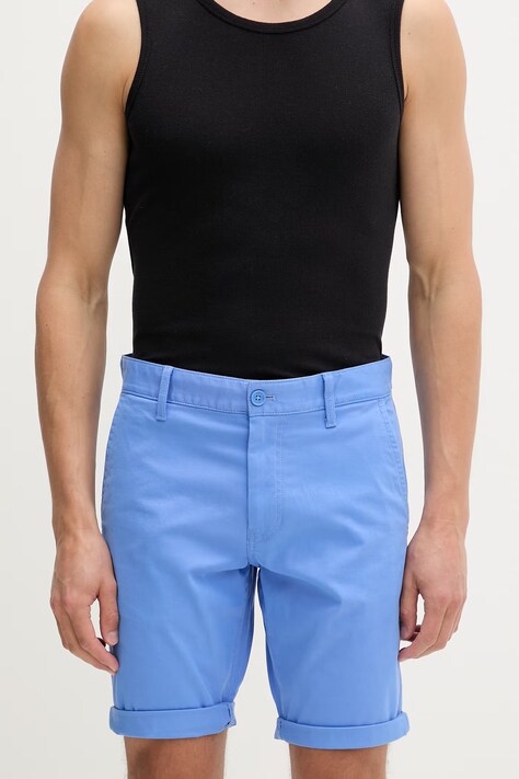 Tommy Jeans szorty chino męskie bawełniane z elastanem granatowe regular waist DM0DM22827