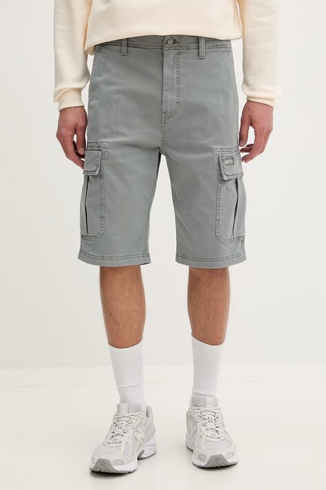 Tommy Jeans szorty cargo męskie z bawełną szare regular waist DM0DM22831