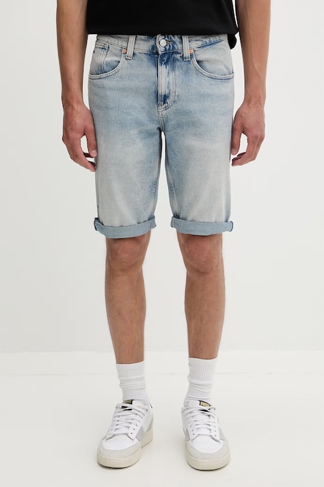 Tommy Jeans szorty męskie bawełniane z elastanem niebieskie regular waist DM0DM229978