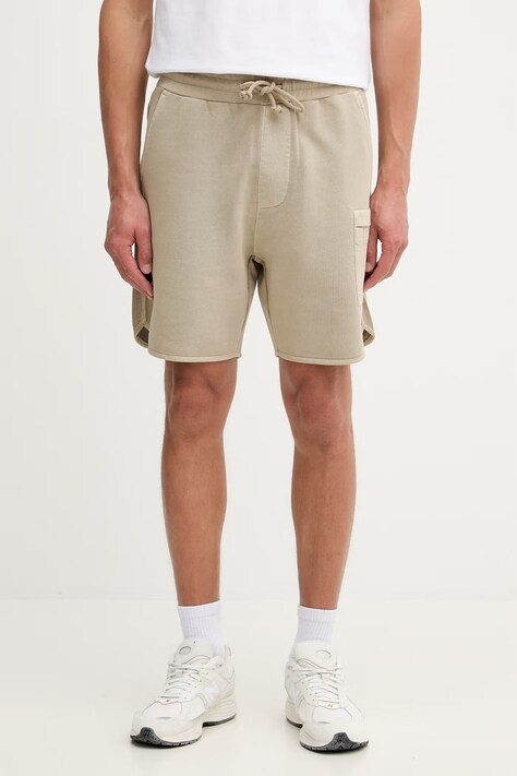 Aeronautica Militare Шорти чоловічі бавовняні бежеві regular waist