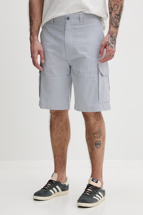 Guess Jeans szorty męskie bawełniane niebieskie M6GD30 WO361