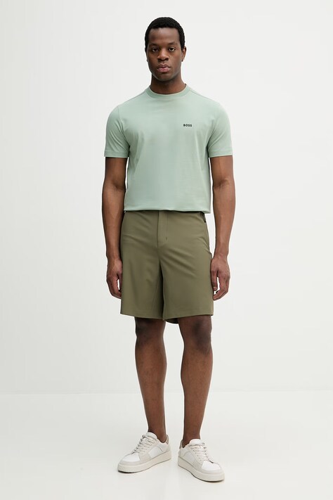 Kratke hlače BOSS Green BOSS X PORSCHE zelena barva, 50559983