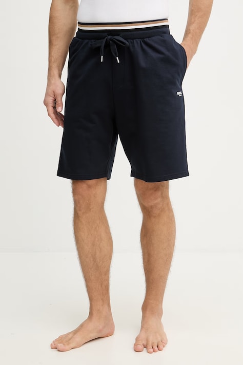 BOSS Pantaloncini da uomo in cotone blu navy regular waist 50561493