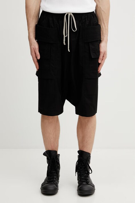 Rick Owens DRKSHDW Creatch Cargo Pods szorty cargo bawełniane męskie czarne regular waist DU01F4382.CR