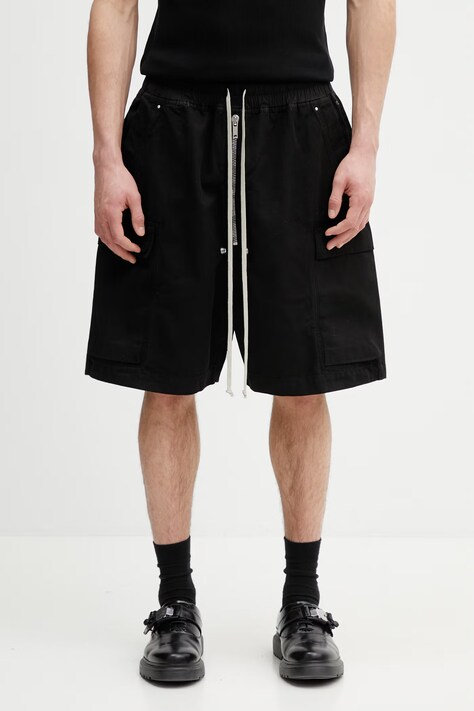 Rick Owens DRKSHDW Cargobela szorty bawełniane męskie czarne DU01F4369.CVS