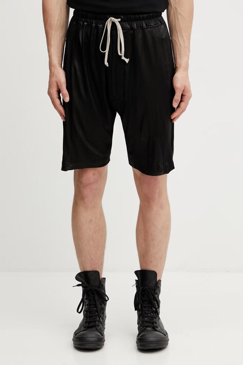 Rick Owens DRKSHDW Wide Pusher шорти чоловічі чорні regular waist DU01F4373.JL