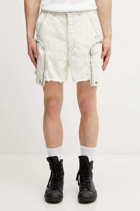 Rick Owens DRKSHDW Bauhaus szorty bawełniane męskie beżowe regular waist DU01F4350.DMW