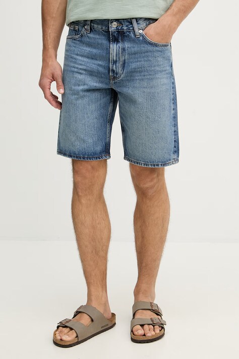 Tommy Hilfiger šortky pánské džínové modré regular waist MW0MW42557