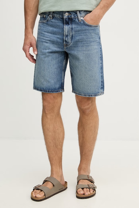 Tommy Hilfiger šortky pánské džínové modré regular waist MW0MW42557