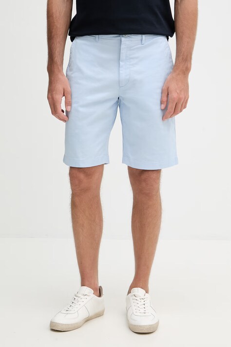 Tommy Hilfiger szorty męskie bawełniane z elastanem niebieskie regular waist MW0MW42351