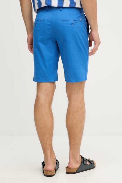 Tommy Hilfiger szorty męskie bawełniane z elastanem niebieskie regular waist MW0MW42351