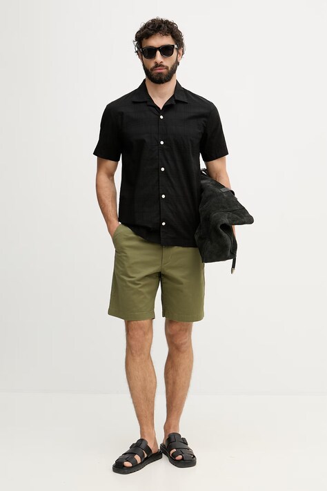 Tommy Hilfiger szorty chino męskie bawełniane z elastanem zielone MW0MW42352