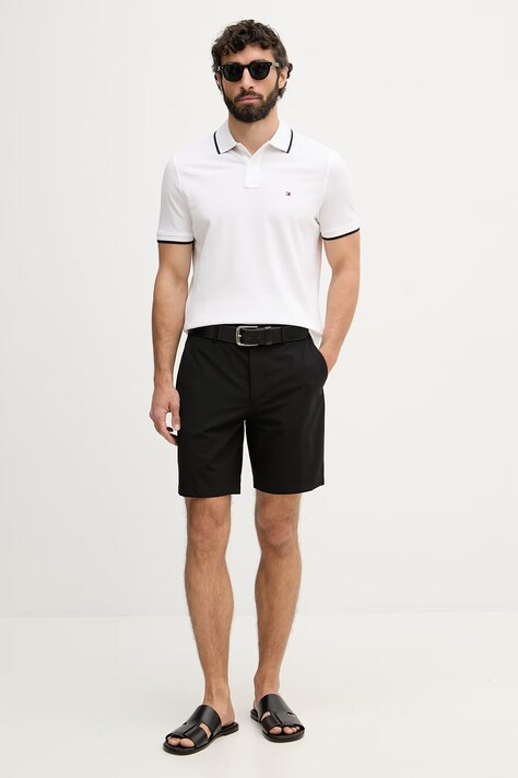 Tommy Hilfiger chino kratke hlače za muškarce crne spušteni struk MW0MW42354