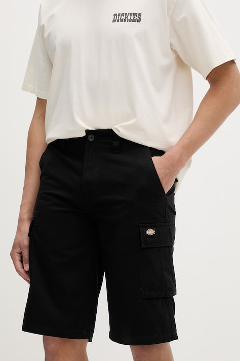 Dickies cargo kratke hlače moške bombažne črne DK0A89EFBLK1