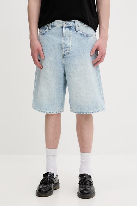 HUGO niebieskie szorty męskie bawełniane MASON/S niebieskie regular waist 50555997