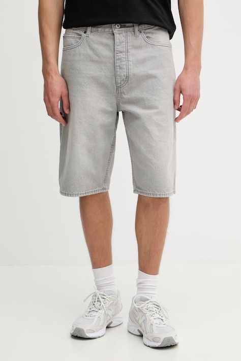 HUGO Blue šortky pánske Skate shorts sivé regular waist 50561704