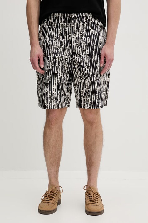 Karl Lagerfeld Jeans szorty męskie bawełniane czarne regular waist B2M10053