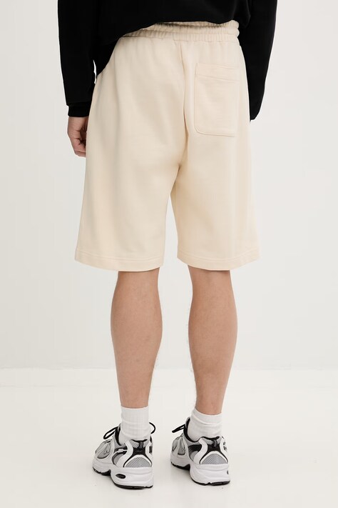 Karl Lagerfeld Jeans szorty dresowe męskie bawełniane beżowe regular waist B2M10148