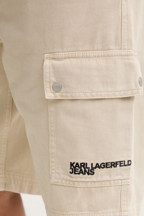 Karl Lagerfeld Jeans шорти cargo чоловічі джинсові — SS26-SZM0KJ, бежевий — фото 4