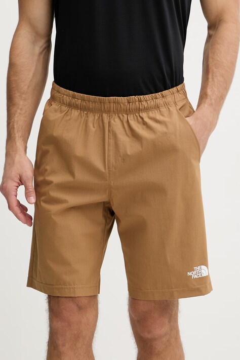 The North Face szorty sportowe męskie bawełniane z elastanem brązowe regular waist NF0A8BTC1731