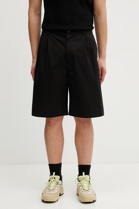 Our Legacy Ponte szorty bawełniane męskie czarne M2264PSB