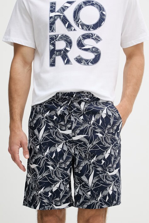 Michael Kors szorty chino męskie z bawełną granatowe regular waist CS6305YL1N