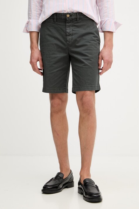 Gant szorty męskie bawełniane z elastanem zielone regular waist 205640