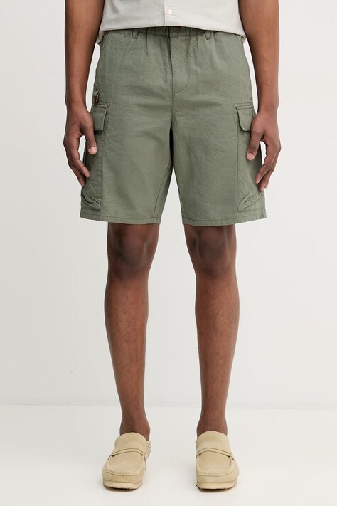 Barbour MST0076OL52 szorty cargo bawełniane męskie zielone regular waist