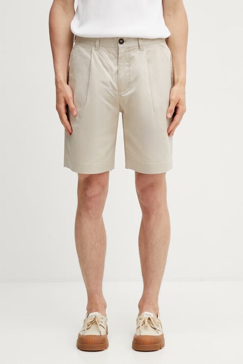 Barbour MST0078BE12 szorty bawełniane z elastanem męskie Mordey Chino beżowe regular waist