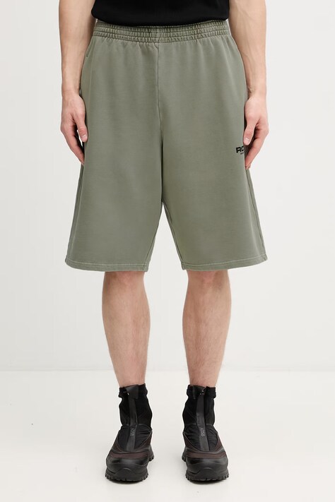 Martine Rose szorty dresowe bawełniane męskie zielone high waist 631JS02421
