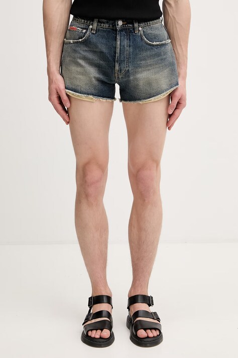 Martine Rose szorty jeansowe męskie niebieskie regular waist 269WD14537