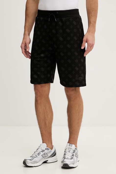 Guess szorty dresowe męskie OVIDO czarne regular waist Z6GD03 K2851