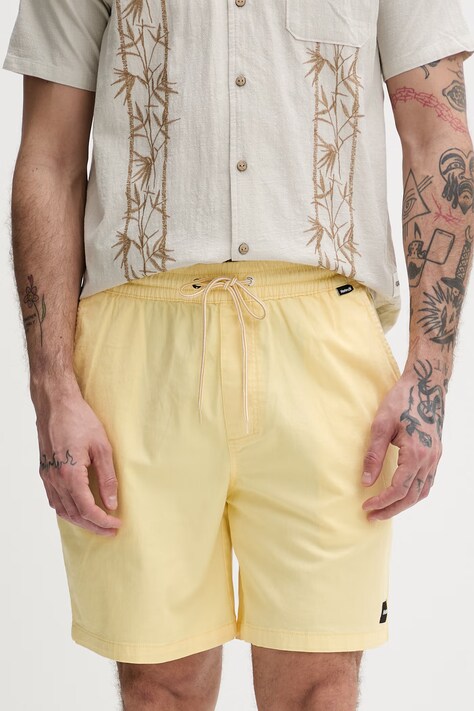 Hurley szorty męskie bawełniane z elastanem ICON żółte MWEU00009