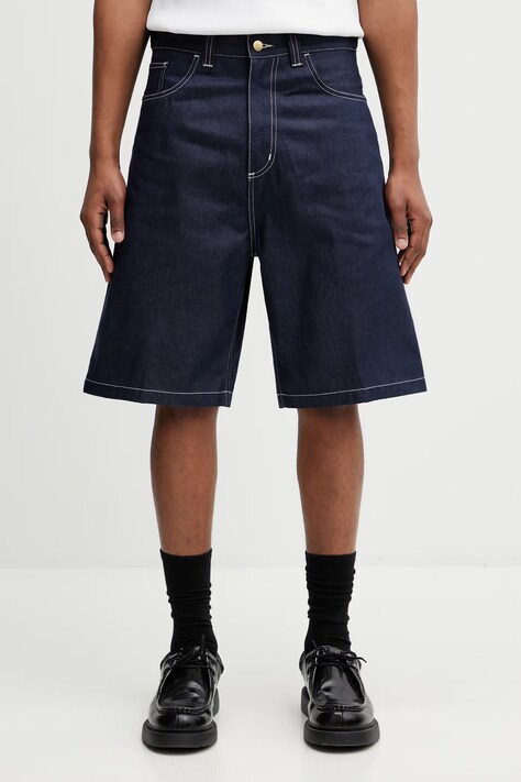 Carhartt WIP Brandon Short szorty jeansowe męskie niebieskie regular waist I036543.101