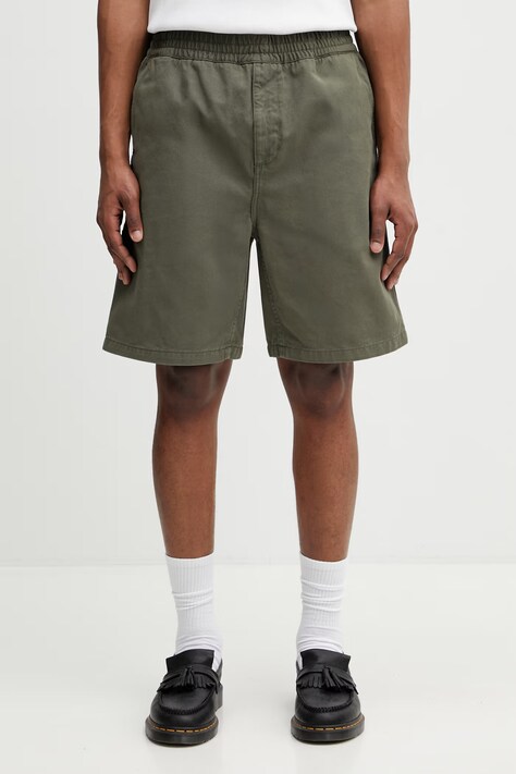 Carhartt WIP Flint Short szorty bawełniane męskie zielone I030480.11GD