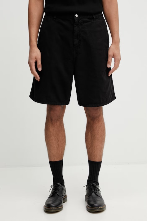 Carhartt WIP Walter Single Knee Short szorty cargo bawełniane męskie czarne I036491.89GD