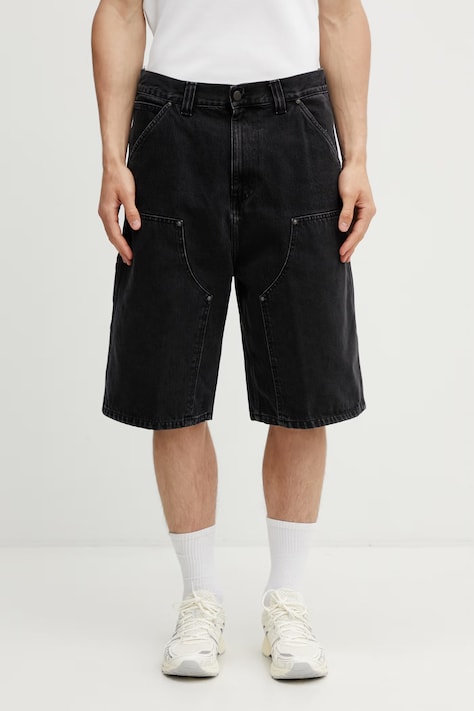 Carhartt WIP OG Double Knee Short szorty bawełniane męskie czarne regular waist I036590.8906