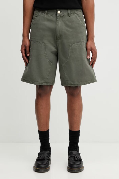 Carhartt WIP Double Knee Short szorty bawełniane męskie zielone regular waist I036483.114O
