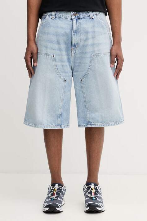 Carhartt WIP OG Double Knee Short szorty jeansowe męskie niebieskie regular waist I036590.01WU