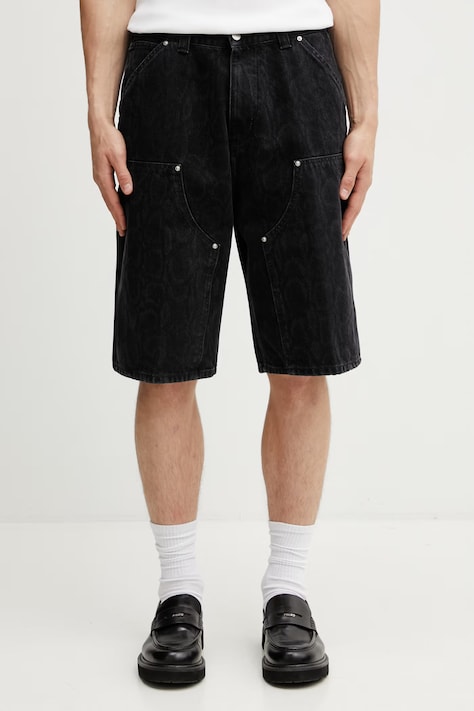 Carhartt WIP OG Double Knee Short szorty bawełniane męskie czarne regular waist I036590.3R260