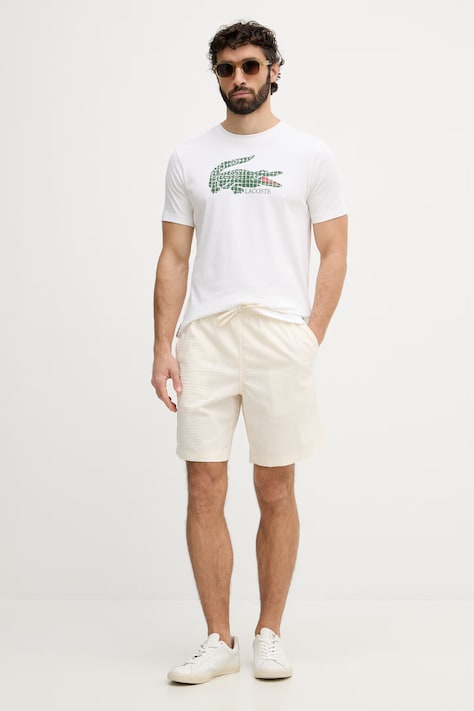 Lacoste шорти чоловічі з бавовною — SS26-SZM0P8, бежевий — фото 2