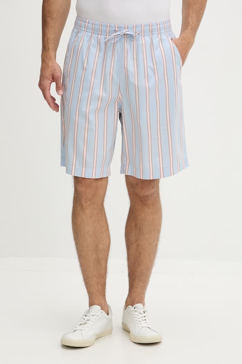 Lacoste szorty męskie bawełniane niebieskie regular waist GH1986