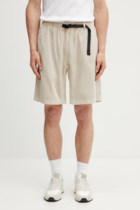 Gramicci G-Short Pigment Dyed szorty bawełniane męskie beżowe regular waist G4SM.P123