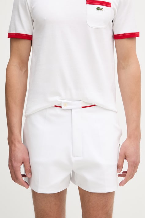 Lacoste szorty męskie białe regular waist GH1795