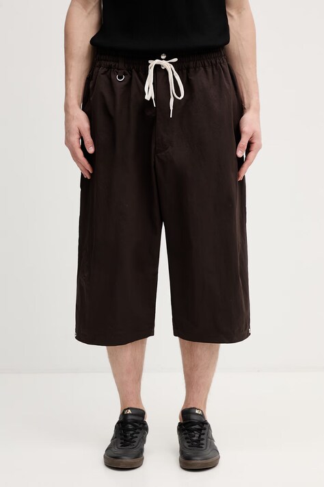 adidas Originals x Y-3 x Wales Bonner szorty z bawełną męskie brązowe regular waist KS3971