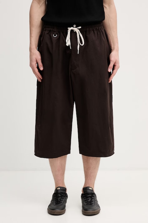 adidas Originals x Y-3 x Wales Bonner szorty z bawełną męskie brązowe regular waist KS3971