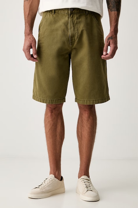 United Colors of Benetton szorty męskie bawełniane zielone regular waist 4FHKU901H