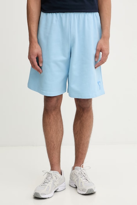 Baron Filou szorty dresowe męskie bawełniane niebieskie regular waist 000015067