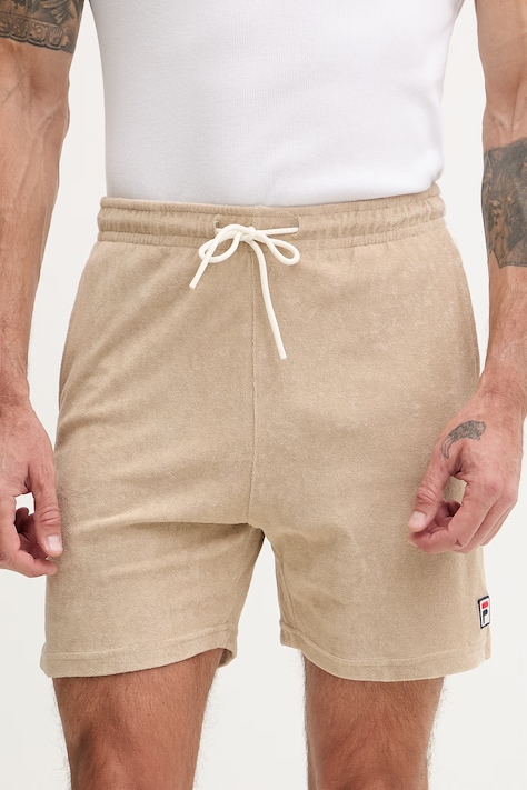 Fila szorty męskie bawełniane EMPOLI beżowe high waist FAM1180